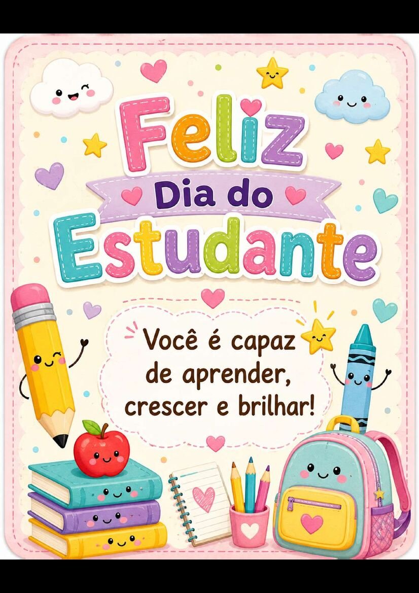 Cartões para dia do estudante engraçados e fofos para imprimir página 2